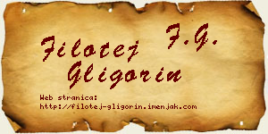 Filotej Gligorin vizit kartica